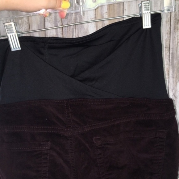 NWT Ingrid & Isabel Maternity Red Corduroy Skinny Jeans - Picture 4 of 5